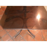 Mesa De Vidrio Con Patas De Caño De 1.60x0.80