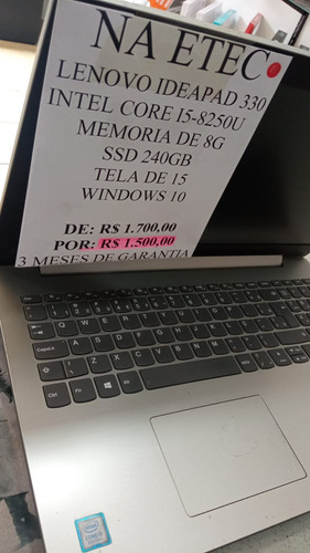 Notebook Lenovo Ideapad 330 Core I5 8250u 8g 240gb Perfeito