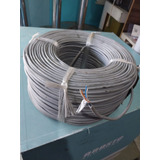 200 Metros Cable Telefónico Plano 4 Hilos Gris (2 Pares)