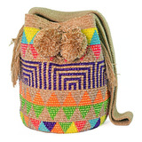 Mochila Wayuu Original Decorada En Cristales + Obsequio