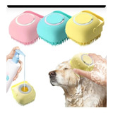 Cepillo Masajeador Dispensador De Shampoo Para Mascotas Baño