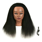 Cabeza De Maniquí Natural Real Afro 100% Cabello Humano