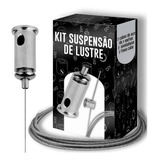 2 Kit Suspenção P/ Lustres - 2m Cabo Aço + Nivelador + Trava