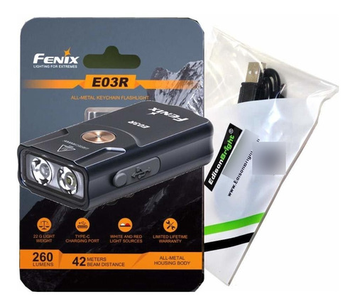 Fenix E03r Linterna De Llavero Led Recargable Por Usb De 260