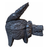 Molcajete Piedra Volcánica Forma Quetzalcóatl Artesanal 38cm
