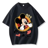 Playera De Manga Corta De Algodón Puro Divertida De Mickey