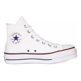 Botitas Converse All Star Hi Blanco Plataforma Clasica Lona