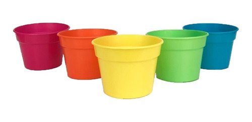 Maceta De Plastico Clasica Redonda N18 Colores - Beruplast