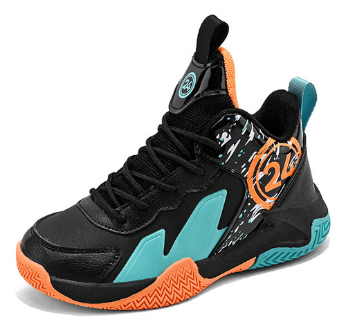 Zapatos De Baloncesto Deportivos De Cuero De Moda Para Niños