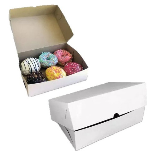 Caja Delivery  Blanca Con Tapa 22x12x5 Cm X 25 Unidades