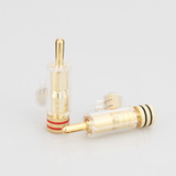 Conector Tipo Banana 45° Macho/hembra Chapado En Oro (audio)