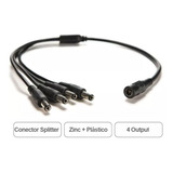 Cable Pulpo Poder Para 4 Cámaras De Seguridad Bnc Cctv