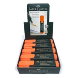 Caja X10 Resaltador Faber Castell 46/48 Naranja Flúo