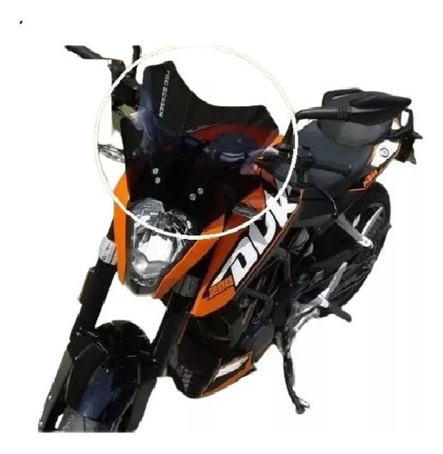 Parabrisas Curtain Ktm Duke 200 390 Negro Oscuro V2 Dompa 