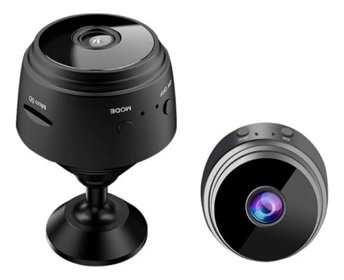 Camera Wifi Mini De Segurança Espiã Discreta Cor Preto