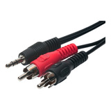 Cable Mini Plug 3.5mm A Rca Reforzado De Lujo 4 Metros Audio