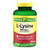 L-lisina 500mg (250 Tabletas) Spring Valley L Lysine