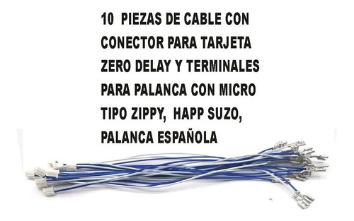 Paquete De 12 Cables Para Zero Delay Tipo 4.8 (.187 )