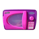 Mini Forno De Microondas Infantil Menina Rosa Com Luz E Som