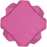 Servilletas De Papel Sólidas Color Rosa Brillante 5 X5...