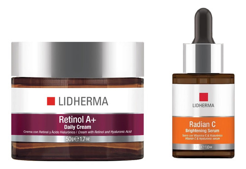 Retinol A+ Daily Cream + Radian C Brightening Serum Lidherma