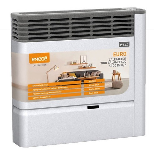 Calefactor Tbu Emege Euro 2155 Sl 5400 Kcal/h Bigas