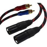 Cable 2 Xlr Macho A Doble Rca Macho, 1 Metro