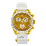 Reloj Swatch X Omega Mission To The Sun Correa Color De La Correa Blanco Color Del Bisel Amarillo Color Del Fondo Amarillo