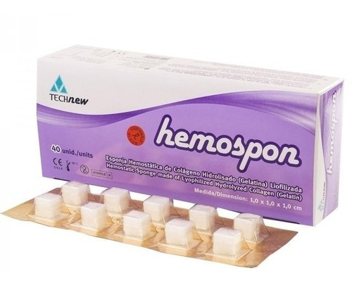 Esponjas Hemostaticas Hemospon Blister X 10 U Odontologia