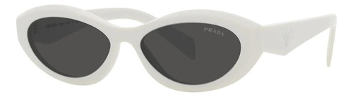 Prada Spr 26z 17k-08z Symbole Square Shape White Silver