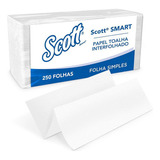 Papel Toalha Interfolhado Scott Smart 250 Folhas Simples