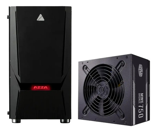 Gabinete Gamer Azza Luminous 110f + Fuente 750w 80+ Bronze