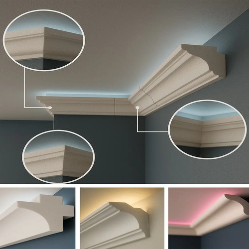 28 Metros Molduras Unicel Luz Indirecta Para Techo/pared