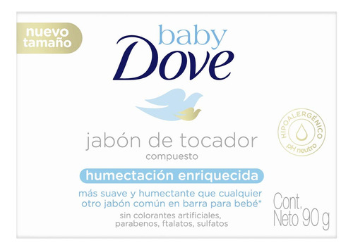 Jabón En Barra Baby Dove Humectación Enriquecida 90 G
