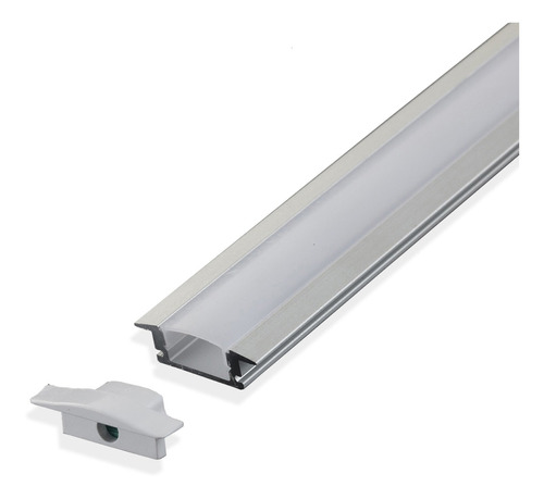 Perfil De Led Embutir Slim M-24e 24mm Com 4 Metros