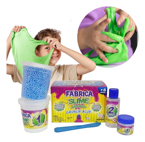 Fabrica De Slime Kimeleka Crunch Blue Acrilex - Artkids