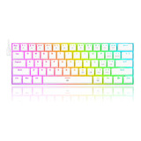 Teclado Mecanico Redragon Dragonborn K630 White Rgb Ñ 60 Red