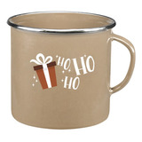 Juego De 6 Tazas Grandes Cinsa Peltre Frase Navidad Avellana Color Marrón Claro Taza Navidad