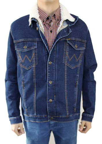 Jaqueta Country Masculina Wrangler Jeans Com Forro Wm9732