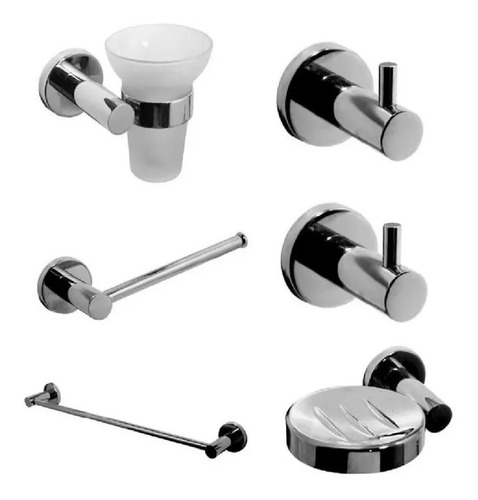 Set Accesorios Baño Hidromet Dynamic - 6 Piezas Kit