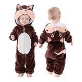 Pijama Polar Y Disfraz Enterito Polar Niña Niño Bebe Ardilla