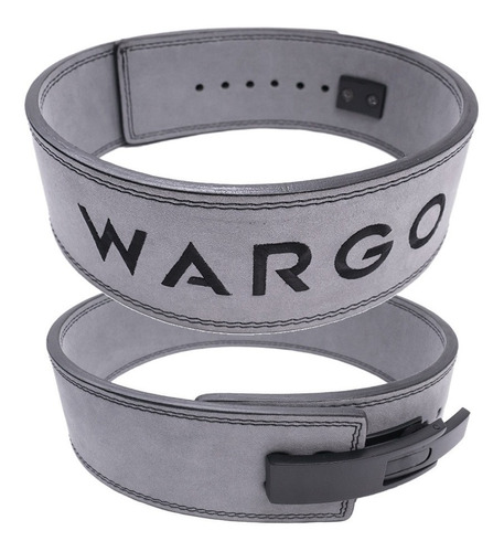 Cinturon Palanca Wargo Gris Cuero 10 Mm Powerlifting Gym