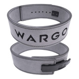 Cinturon Palanca Wargo Gris Cuero 10 Mm Powerlifting Gym