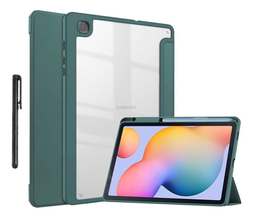 Capa Fundo Acrílico Para Galaxy Tab S6 Lite 10.4'' + Caneta