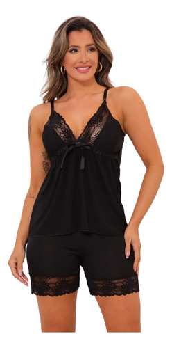 Baby Doll Short Doll Romantic Em Renda Confortável Sensual