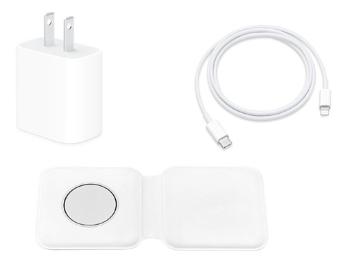 Cargador Doble Magsafe Para iPhone + Adaptador De Corriente 