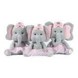 Kit Trio Bicho Elefante Elefatinho Safari Para Nichos