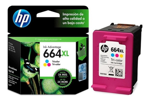 Cartucho De Tinta Hp 664 Xl Tricolor F6v30ab - Original