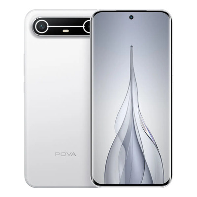 Tecno Pova Slim 5G curvo 3D, el más delgado del mundo 256gb Rom 8gb+8gb Ram+50GB Cloud Dual Sim MediaTek Dimensity 6400 5160mah Carga Rápida de 45w 6.78 Amoled 1.5K y 144hz Nfc 50mp 5.95mm Blanco | Meses sin interés