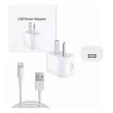 Adaptador 5w + Cable Usb Compatible Para iPhone 5 6 7 8